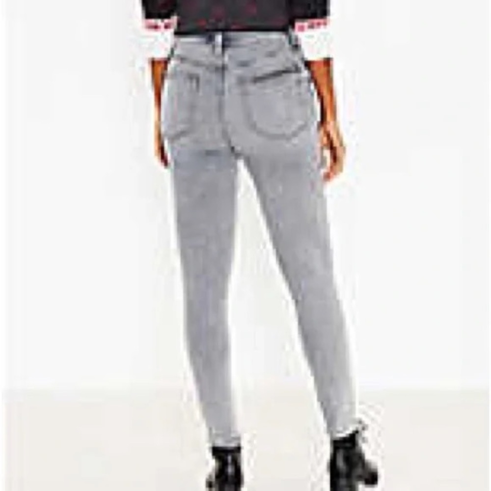 Loft | Button Front High Rise Skinny Jeans in Light Vapor Grey - Picture 5 of 5
